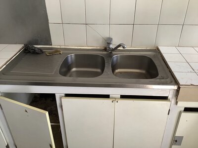 Evier deux bacs acier inoxydable