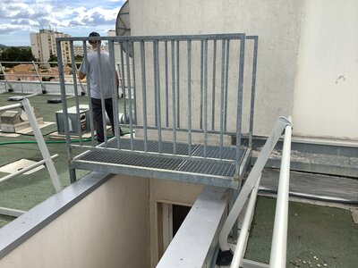 Passerelle franchissement aluminium