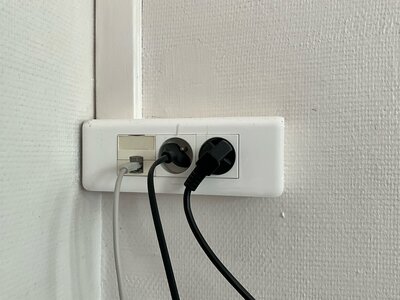 Bloc prise double + RJ45 en saillie