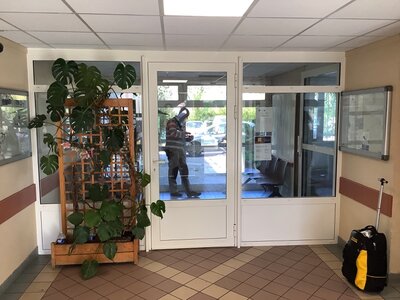 Ensemble châssis intérieur aluminium vitré