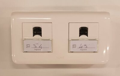 Prise RJ45 Legrand double
