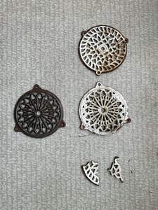 Grille d'aération rosace en fonte