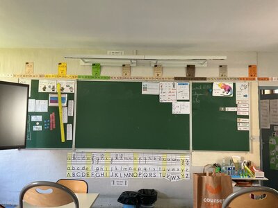 Tableau blanc/vert triptyque