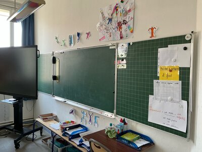 Tableau blanc/vert triptyque