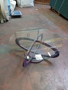 Table basse ronde en verre