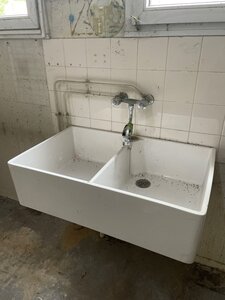 Évier double céramique